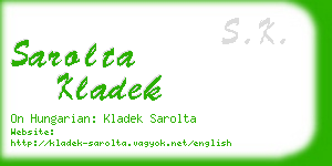 sarolta kladek business card